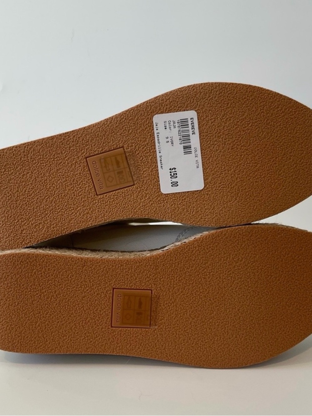 NWT Dolce Vita White Platform Jaja Espadrille Wedge Sneaker - Size: 9.5 - Picture 5 of 14